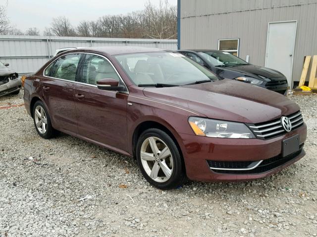 1VWAS7A37EC023956 - 2014 VOLKSWAGEN PASSAT S MAROON photo 1