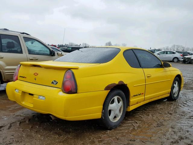 2G1WX12K439167720 - 2003 CHEVROLET MONTE CARL YELLOW photo 4