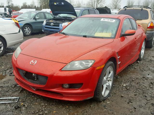 JM1FE17N940124681 - 2004 MAZDA RX8 RED photo 2