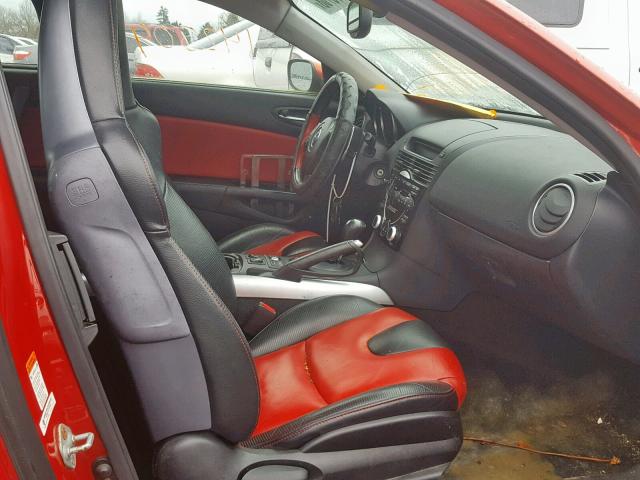 JM1FE17N940124681 - 2004 MAZDA RX8 RED photo 5