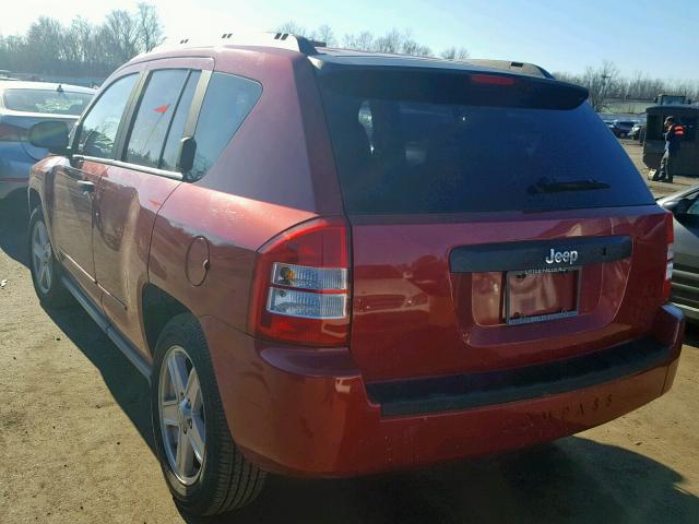 1J4FT47B09D208430 - 2009 JEEP COMPASS SP RED photo 3