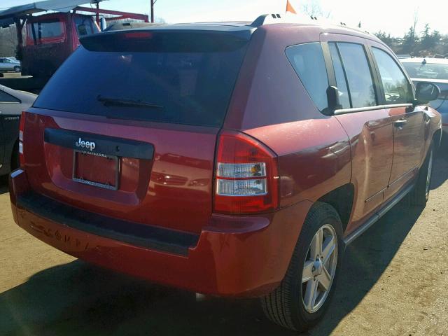 1J4FT47B09D208430 - 2009 JEEP COMPASS SP RED photo 4