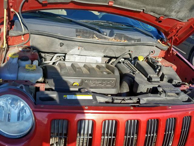 1J4FT47B09D208430 - 2009 JEEP COMPASS SP RED photo 7