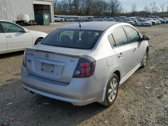 3N1AB6APXCL721949 - 2012 NISSAN SENTRA 2.0 SILVER photo 4