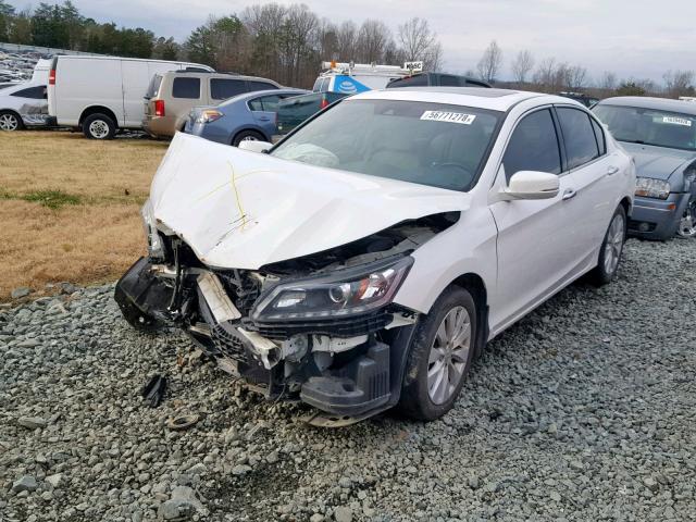 1HGCR3F85EA002914 - 2014 HONDA ACCORD EXL WHITE photo 2