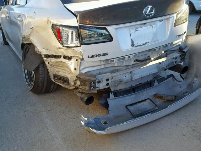 JTHBK262475046174 - 2007 LEXUS IS 250 WHITE photo 9