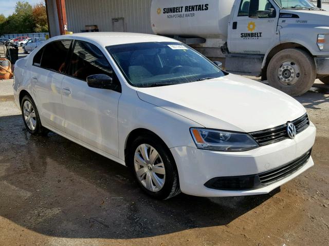 3VW1K7AJ2CM322572 - 2012 VOLKSWAGEN JETTA BASE WHITE photo 1