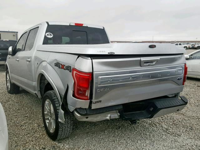 1FTEW1EG7HFB81459 - 2017 FORD F150 SUPER SILVER photo 3