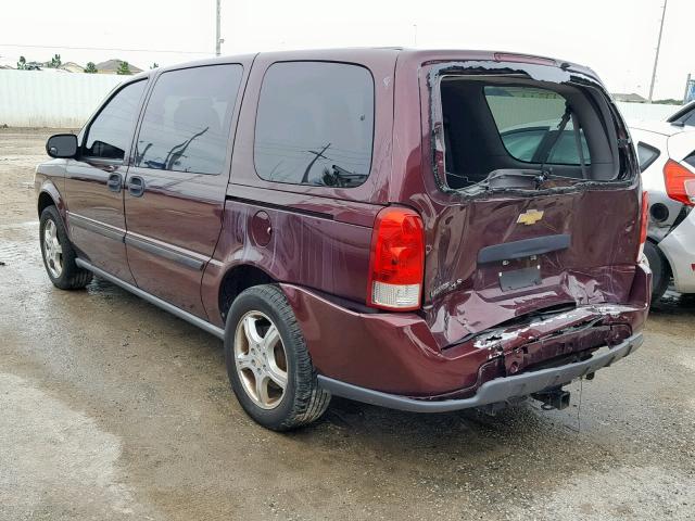1GNDV23107D126758 - 2007 CHEVROLET UPLANDER L ბურგუნდია ფოტო 3