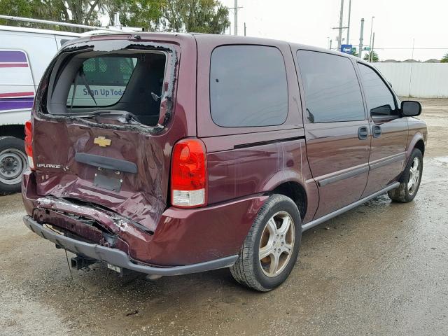 1GNDV23107D126758 - 2007 CHEVROLET UPLANDER L ბურგუნდია ფოტო 4