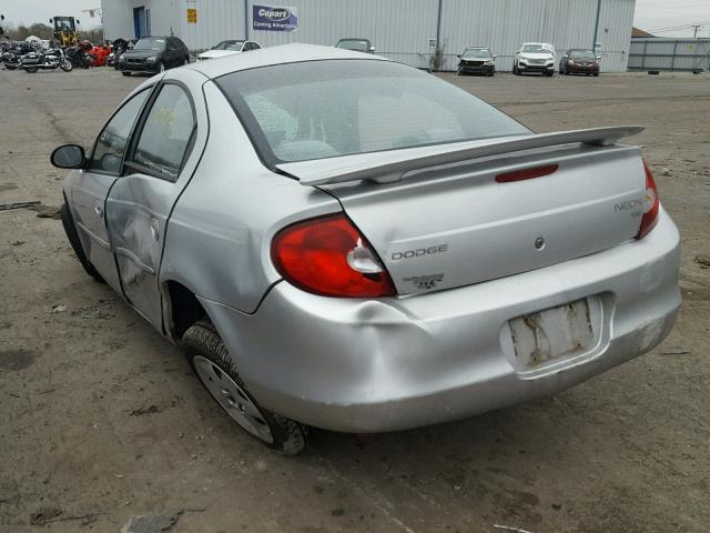 1B3ES46C42D500376 - 2002 DODGE NEON SE GRAY photo 3