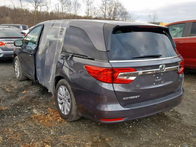 5FNRL6H2XJB095824 - 2018 HONDA ODYSSEY LX GRAY photo 3