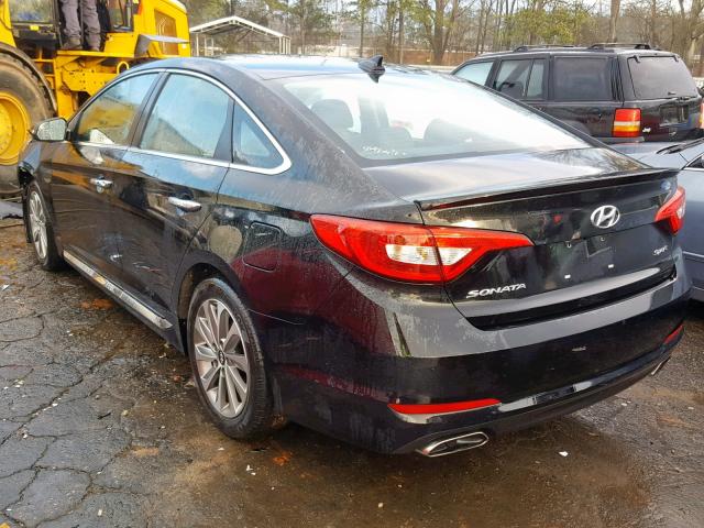 5NPE34AF7HH446362 - 2017 HYUNDAI SONATA SPO BLACK photo 3