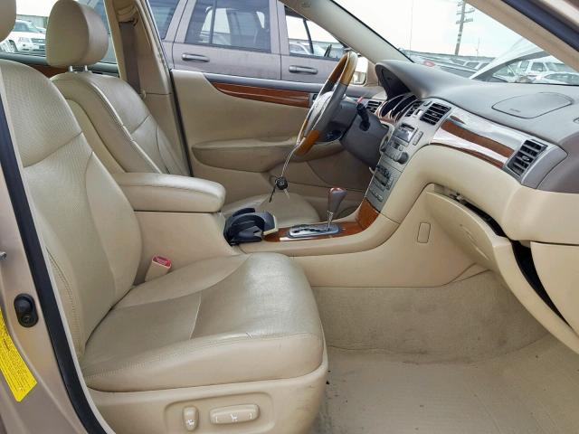 JTHBA30G455101328 - 2005 LEXUS ES 330 GOLD photo 5