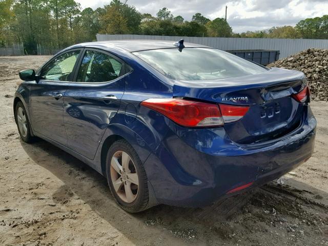 KMHDH4AE6DU620177 - 2013 HYUNDAI ELANTRA GL BLUE photo 3