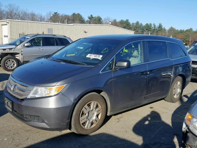 5FNRL5H23BB065186 - 2011 HONDA ODYSSEY LX GRAY photo 2