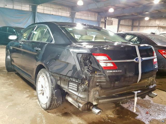 1FAHP2H84DG225822 - 2013 FORD TAURUS SEL BLACK photo 3