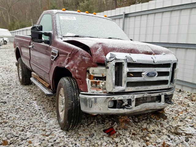 1FTWF31R98EC44767 - 2008 FORD F350 SRW S MAROON photo 1