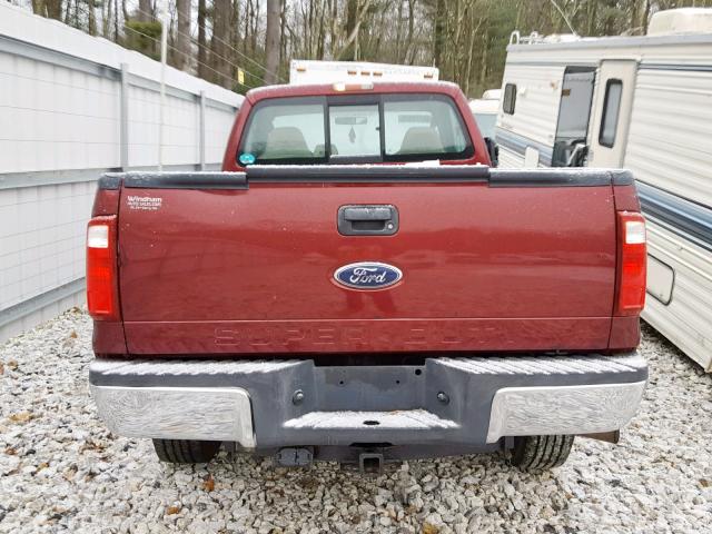 1FTWF31R98EC44767 - 2008 FORD F350 SRW S MAROON photo 6