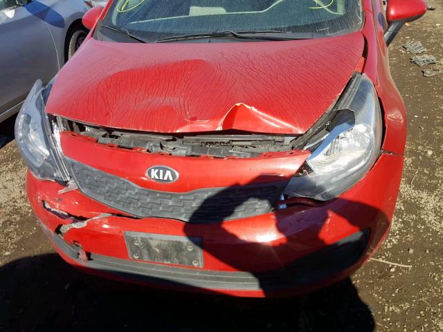 KNADM4A36D6252180 - 2013 KIA RIO LX RED photo 9