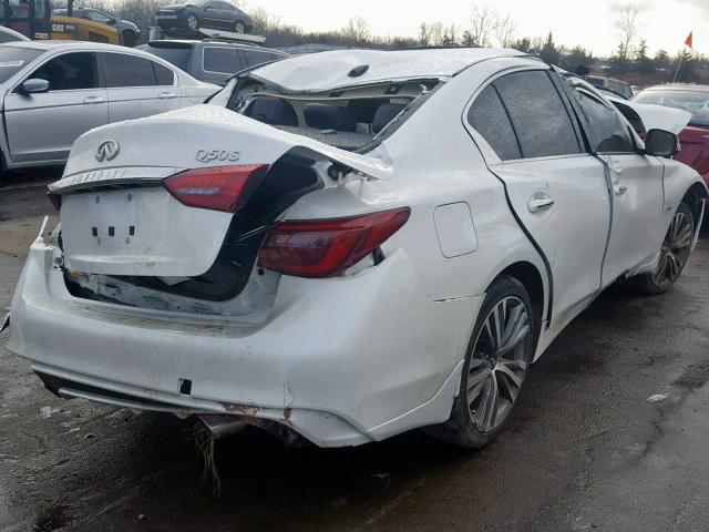 JN1EV7AR7JM444146 - 2018 INFINITI Q50 LUXE WHITE photo 4