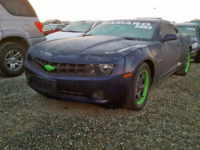 2G1FE1E35C9165632 - 2012 CHEVROLET CAMARO LS BLUE photo 2