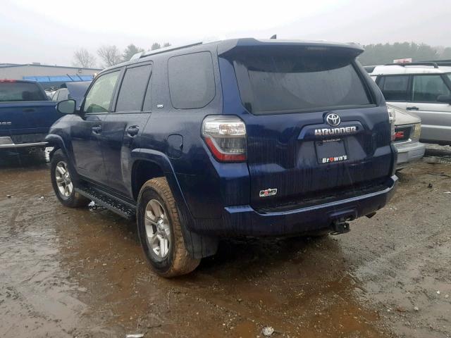 JTEBU5JR4F5254101 - 2015 TOYOTA 4RUNNER SR BLUE photo 3