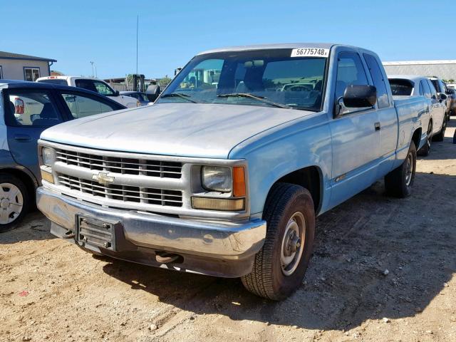 2GCEK19K3R1312762 - 1994 CHEVROLET 1500 BLUE photo 2