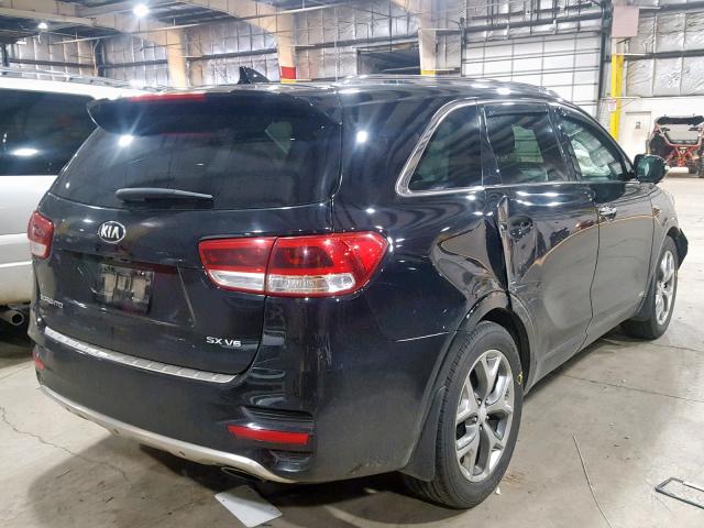 5XYPKDA57GG084350 - 2016 KIA SORENTO SX BLACK photo 4