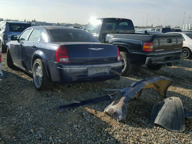 2C3JA43R45H185180 - 2005 CHRYSLER 300 BLUE photo 3