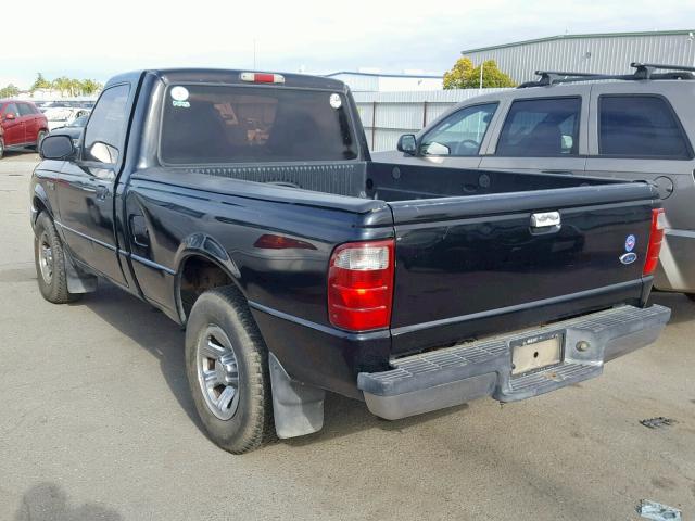 1FTYR10C21TA05659 - 2001 FORD RANGER BLACK photo 3