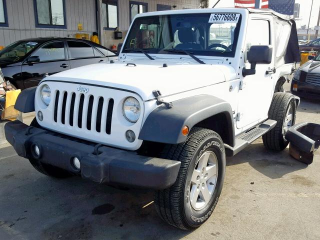 1C4GJWAG1GL122465 - 2016 JEEP WRANGLER S WHITE photo 2