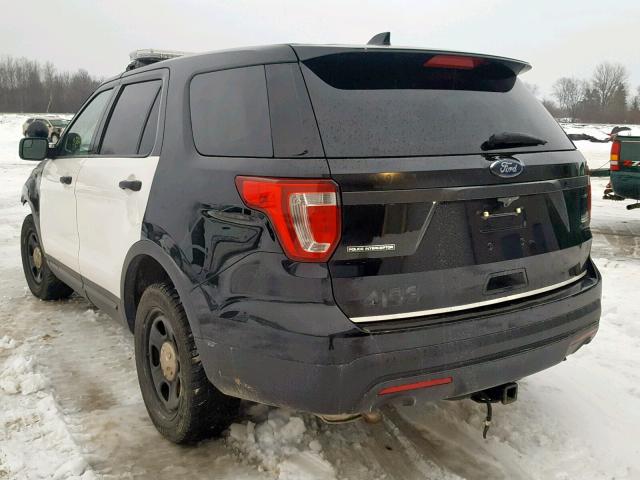 1FM5K8AR9HGC14186 - 2017 FORD EXPLORER P BLACK photo 3