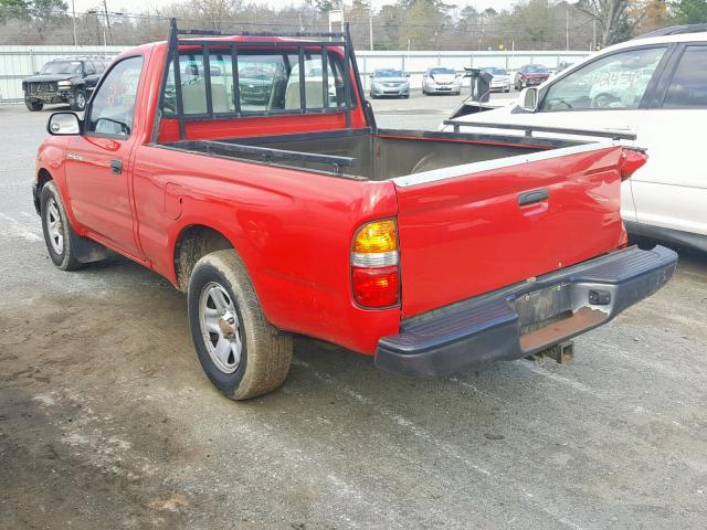 5TENL42N03Z202760 - 2003 TOYOTA TACOMA RED photo 3