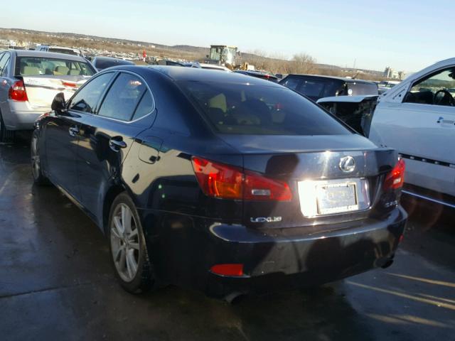 JTHBK262262015229 - 2006 LEXUS IS 250 BLUE photo 3