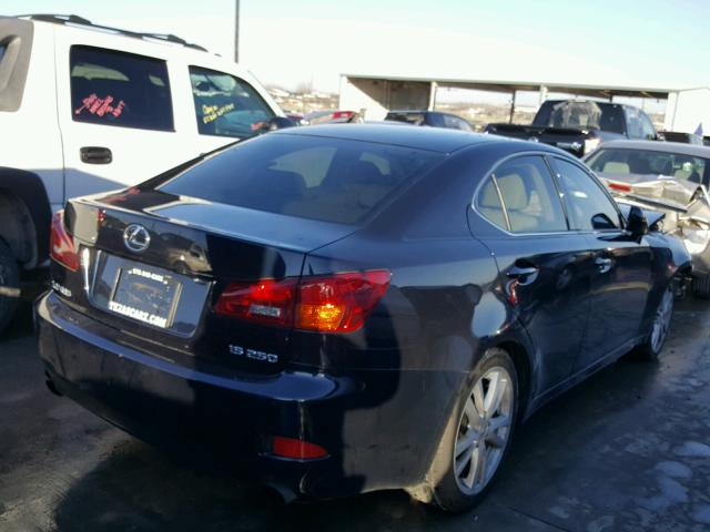 JTHBK262262015229 - 2006 LEXUS IS 250 BLUE photo 4