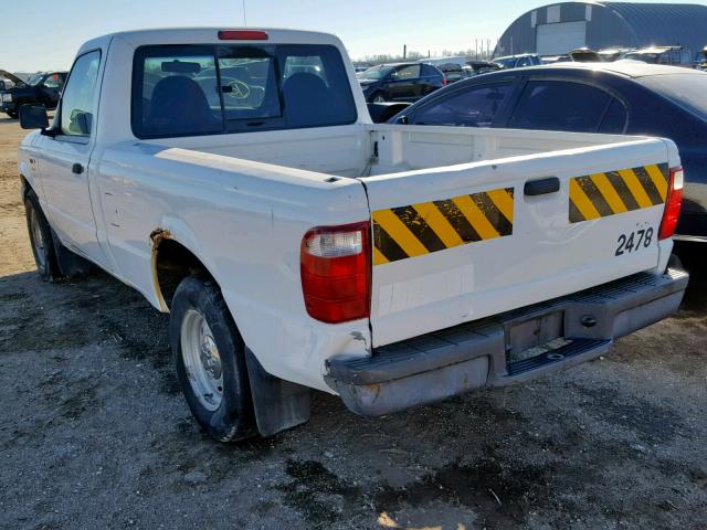 1FTYR10D72PB54121 - 2002 FORD RANGER WHITE photo 3