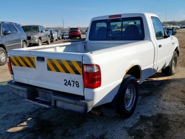 1FTYR10D72PB54121 - 2002 FORD RANGER WHITE photo 4