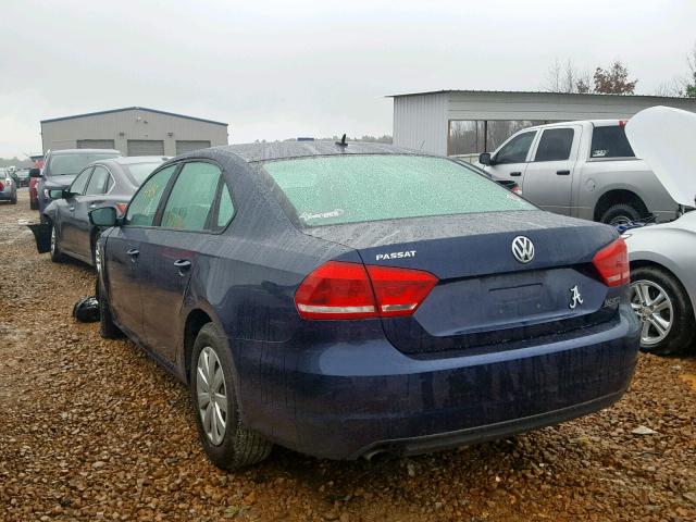 1VWAP7A34DC023302 - 2013 VOLKSWAGEN PASSAT S BLUE photo 3