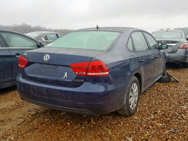 1VWAP7A34DC023302 - 2013 VOLKSWAGEN PASSAT S BLUE photo 4