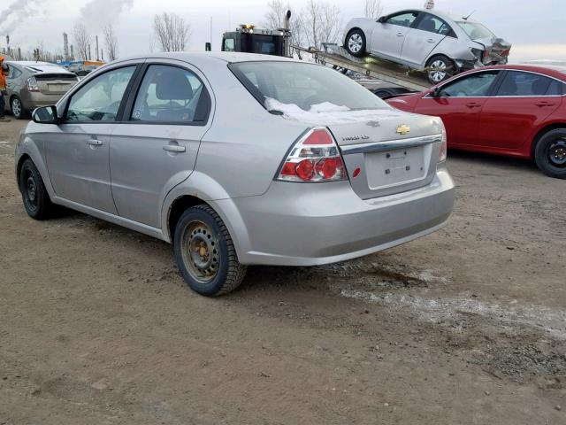 3G1TV55E29L127552 - 2009 CHEVROLET AVEO LS SILVER photo 3