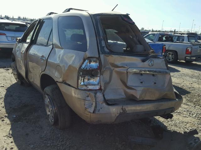 2HNYD188X1H535920 - 2001 ACURA MDX TOURIN GOLD photo 3