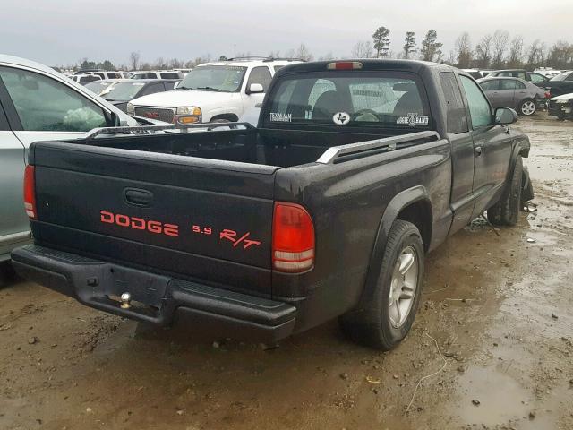 1B7GL22Z0XS117864 - 1999 DODGE DAKOTA BLACK photo 4