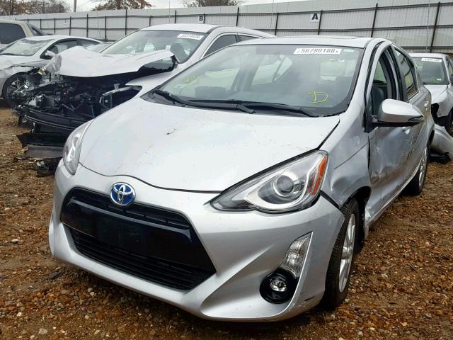 JTDKDTB34F1086454 - 2015 TOYOTA PRIUS C SILVER photo 2