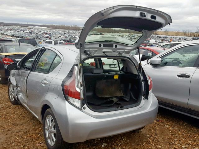 JTDKDTB34F1086454 - 2015 TOYOTA PRIUS C SILVER photo 3