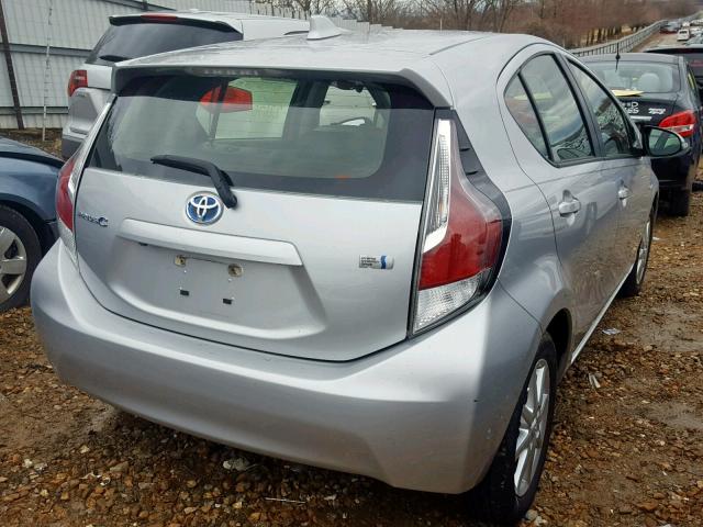 JTDKDTB34F1086454 - 2015 TOYOTA PRIUS C SILVER photo 4