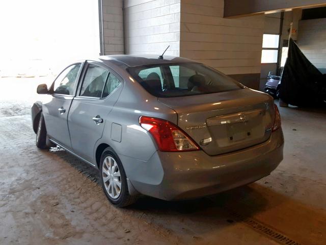 3N1CN7AP3EL844372 - 2014 NISSAN VERSA S SILVER photo 3