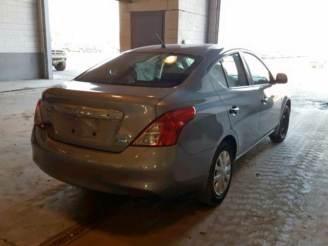 3N1CN7AP3EL844372 - 2014 NISSAN VERSA S SILVER photo 4