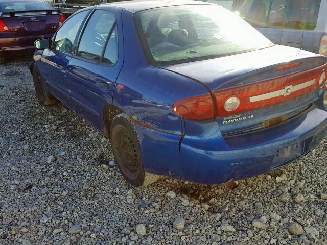 1G1JF52F537120091 - 2003 CHEVROLET CAVALIER L BLUE photo 3