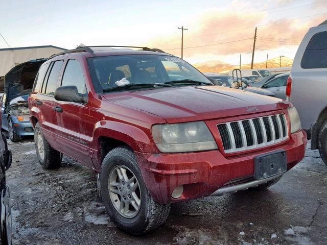 1J4GW48N94C126831 - 2004 JEEP GRAND CHER RED photo 1